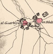 Historical map series for the area of al-Sawafir al-Gharbiyya (1870s).jpg