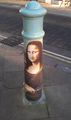 Bollard in the style of Mona Lisa by Leonardo da Vinci