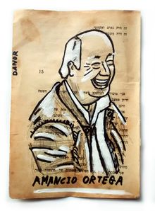 Amancio Ortega Portrait Painting Collage By Danor Shtruzman.jpg
