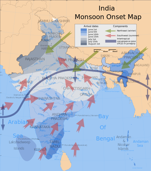 ملف:India southwest summer monsoon onset map en.svg
