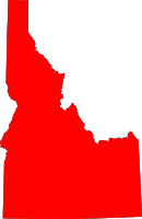 Map of Idaho highlighting أيداهو