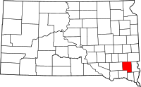 Map of South Dakota highlighting تونر