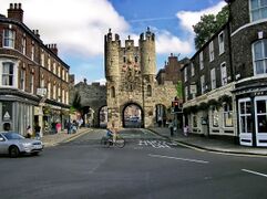 The southern entrance to York, Micklegate Bar, is a 12th – 14th century structure.