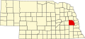 State map highlighting Saunders County