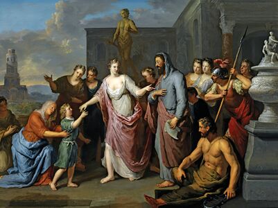 أولمپيا تـُقدِم الإسكندر الأكبر إلى أرسطو