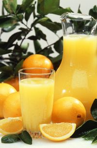 ثمار وعصير البرتقال