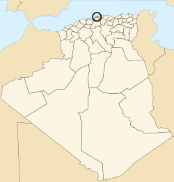Map of Algeria highlighting Algiers Province