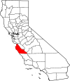 State map highlighting Monterey County