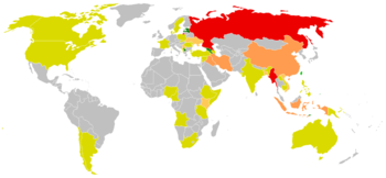 خريطة توضح عضوية UNPO في أرجاء العالم (انقر للتكبير ومطالعة مفتاح الخريطة).