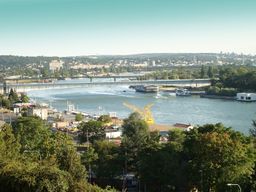 Sava river in Belgrade, view from Kalemegdan fortress.jpg