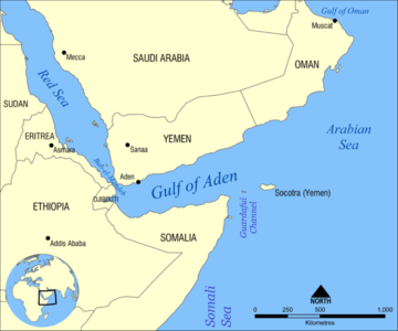 بحر الصومال أسفل الخريطة.