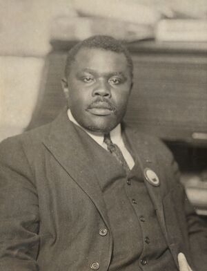 Marcus Garvey, "Provisional President of Africa", by the Keystone View Company.jpg
