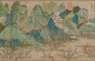 A section of Peach Blossom Spring, painting by Qiu Ying