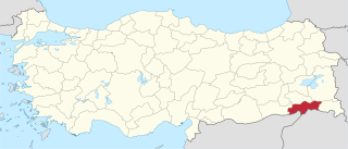 موقع محافظة شرناق في تركيا