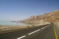 Israeli highway beside the Dead Sea