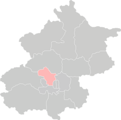Location of Haidian District in Beijing