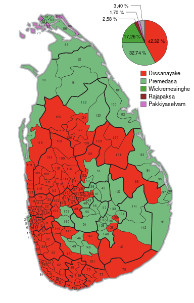 Majorities according to polling divisions