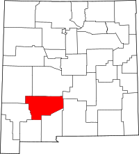 Map of New Mexico highlighting سيرا
