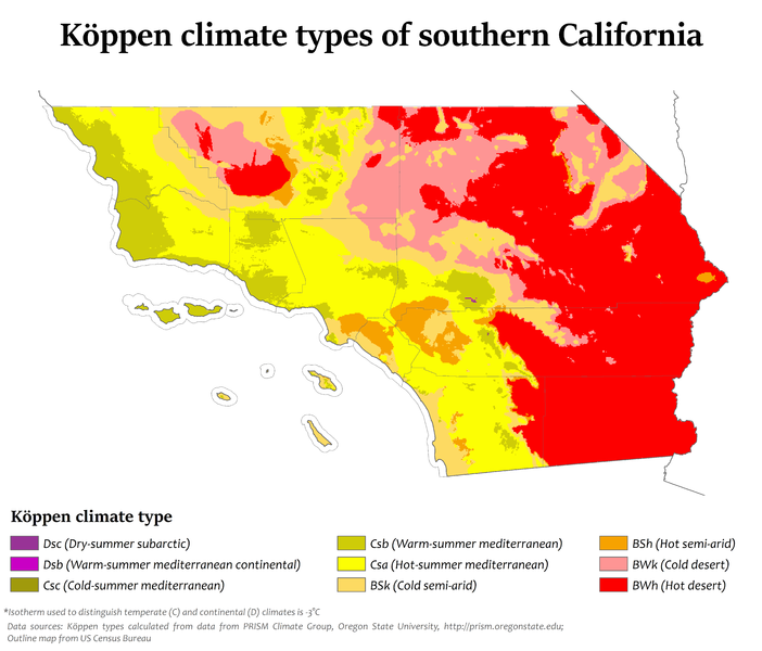 ملف:Southern California Köppen.png