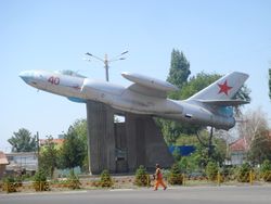 Airplane monument in Tokmok