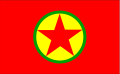 Current flag of the Kurdistan Workers' Party (PKK)