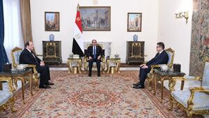 الرئيس المصري عبد الفتاح السيسي يستقبل الرئيس الجديد لجهاز المخابرات العامة حسن محمود رشاد في حضور اللواء عباس كامل 16 أكتوبر 2024