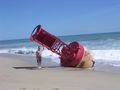 A buoy beached at Sebastian Inlet State Park.