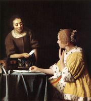 Jan Vermeer, Mistress and Maid, 1667