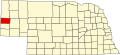 State map highlighting Scotts Bluff County