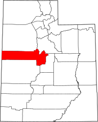 Map of Utah highlighting جوبا