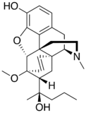 Chemical structure of Etorphine.