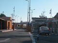 The entrance to the Israeli terminal from Eilat, Israel.