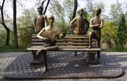 Bronze statues of The Beatles by sculptor Eduard Kazaryan