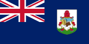 Blue ensign flown by vessels of the Government of Bermuda's Department of Marine and Ports and Bermuda Police Service Marine Section