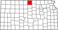 Map of Kansas highlighting جيويل