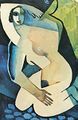 Ismael Nery: Nude woman crouching