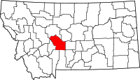 Map of Montana highlighting ماغير
