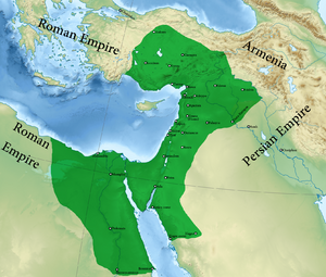 Color-coded map of Palmyra