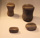 Basalt sharpening stones, Eynan and Nahal Oren, Natufian Culture, 12,500–9500 BC