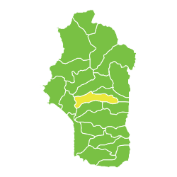 موقع ناحية مزيرعة في محافظة اللاذقية.