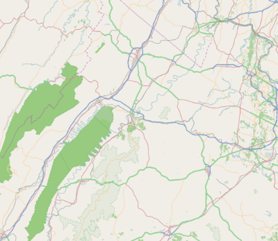 مقاطعة فوكيَر، ڤرجينيا is located in Harrisonburg to Frederick