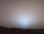 Martian sunset viewed by the Spirit rover (May 2005).