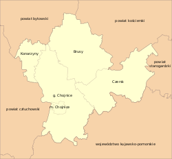 Chojnice Countyموقع