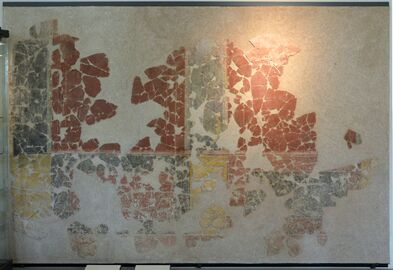 Remains of a decorative mural from 12, rue de l'Abbé-de-l'Épée, (2nd century AD} (Musée Carnavalet)