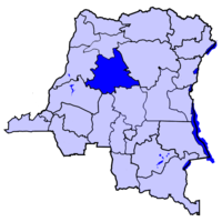 خريطة جمهورية الكونغو الديمقراطية موضحا عليها تشواپا