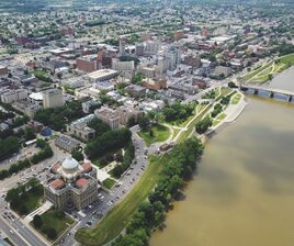 Downtown Wilkes-Barre along the Susquehanna River