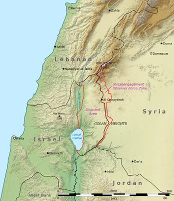 Location map Golan Heights