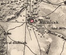 Historical map series for the area of المالكية، فلسطين (1870s).jpg