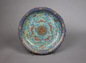 Plate; late 17th–early 18th century; cloisonné enamel; height: 4.4 cm, diameter: 25.7 cm; Metropolitan Museum of Art