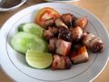 Batak-style Babi panggang, roasted pork belly of Indonesia.
